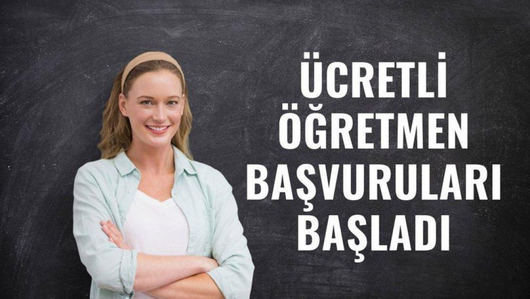 Ücretli Öğretmen Başvuruları Başlamıştır